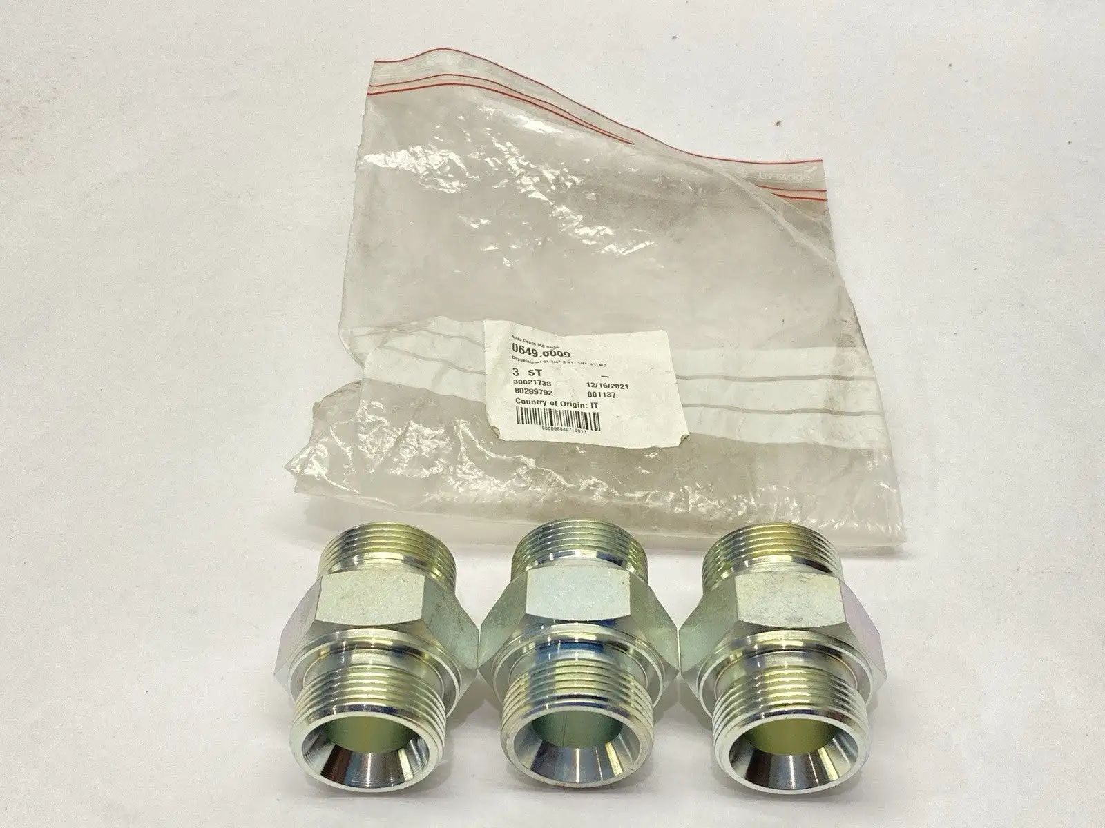 0649.0009 | Atlas Copco  Double Nipple 1-1/4" x 1-1/4" NPT ST DN25 LOT OF 3 - New Other