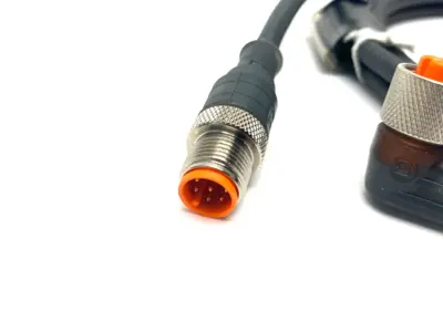 USED LUMBERG AUTOMATION DOUBLE ENDED RIGHT ANGLE CORDSET 8-PIN M TO F