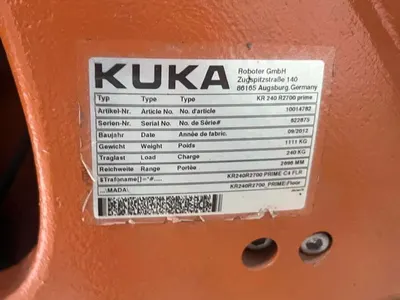 Used 2012 KUKA KR240 R2700 Prime Robots GB | Charter Auctions #1398567