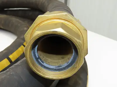 Buckeye Rubber MIL-H-6615 Transfer Hose 1-1/2" x 35'  w/Brass Fittings