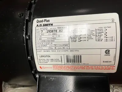 New | in-Stock A.O. SMITH H1010 Motors (misc) | Surplus Asset Holdings #1204950