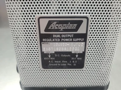 Acopian 10J50D-12J70D Dual Output Regulated Power Supply. 4E-34