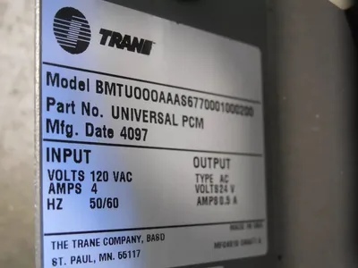 Trane BMTU000AAAS6770001000200 Universal PCM Programmable Control Module NC Used