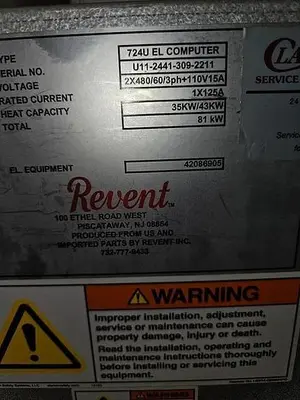 REVENT 724E Double Rack Ovens Electric | Harvest Equipment and Fabrication Inc (10)