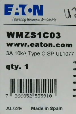 NEW EATON WMZS1C03 CIRCUIT BREAKER