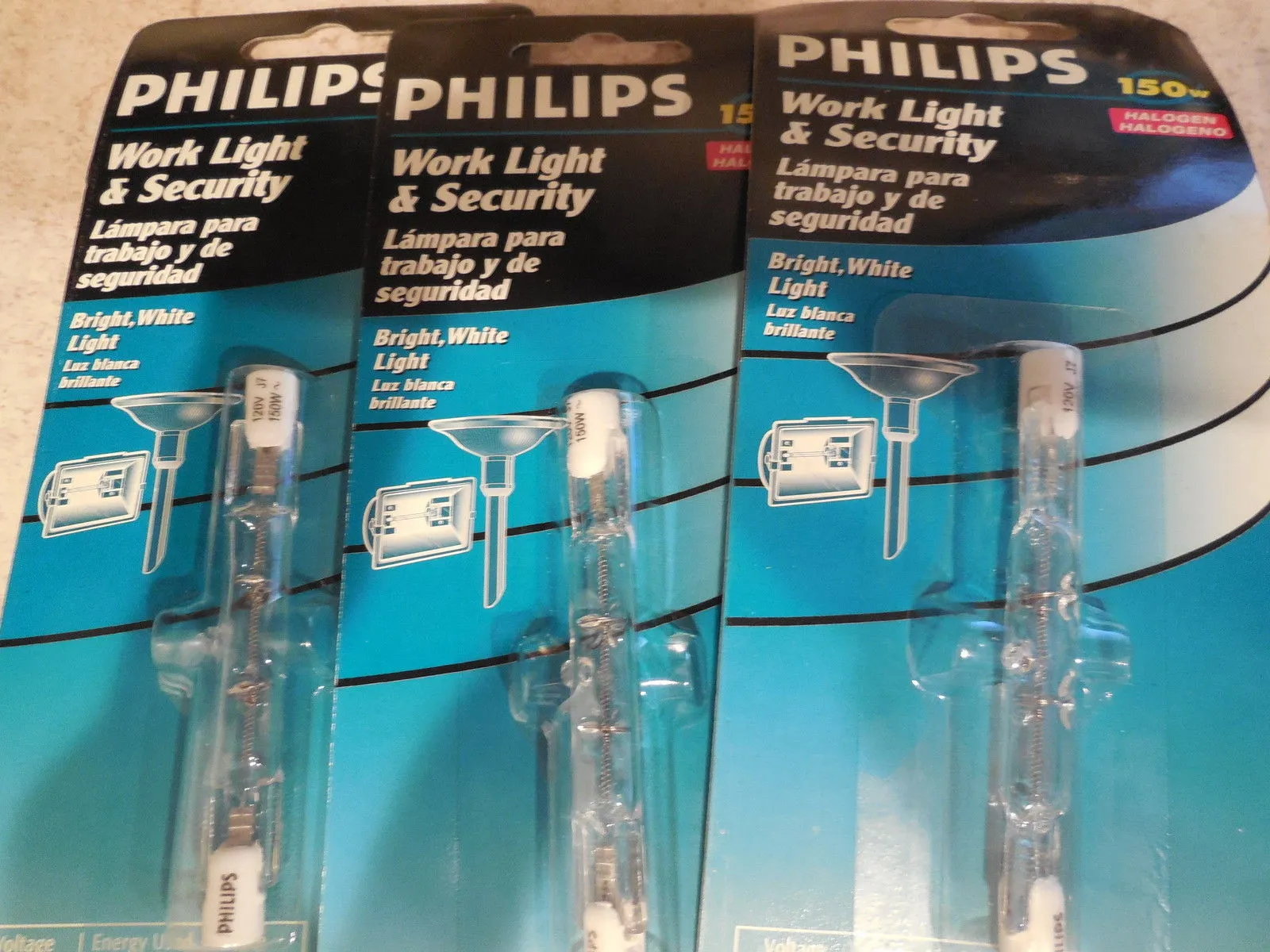 3 NEW PHILLIPS WORK LIGHT & SECURITY 150W