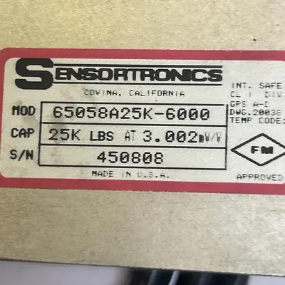 USED SENSORTRONICS 65058A25K-6000