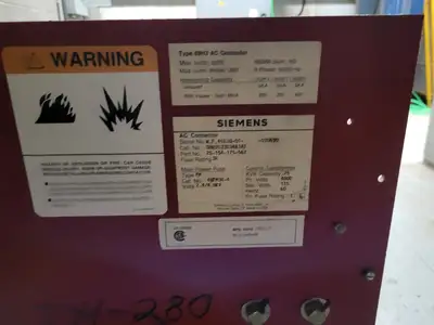Used SIEMENS 88H3533034A1AT Switchgears British Columbia CA | Lenmark #240613