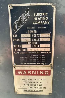 De Laval Unimatic model 65-25 oil purifier skid, SS.