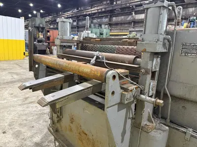36”  YODER MODEL #M3 POWERED SLITTING HEAD w/ POWERED FEED & HOLD DOWN ROLLS : STOCK #22953