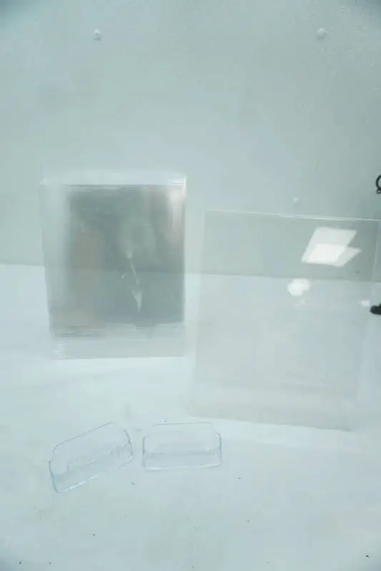 Acrylic 8x10 tabletop holders, and acrylic business card holders