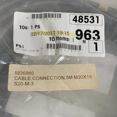 5M M20X15 S20-M-3  Connecting Cable Fast Shipping!~Warranty~
