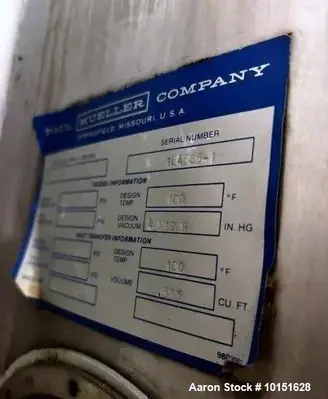 Used Mueller 4,150 Gallon Stainless Steel Jacketed Tank | Brewery Fermentation Vessel