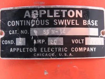 Used APPLETON _UNKNOWN_ Misc Electrical & Power Parts Indiana US | Arrow Industrial #804193