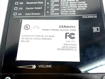 USED USROBOTICS 56K V.92 EXTERNAL FAX MODEM