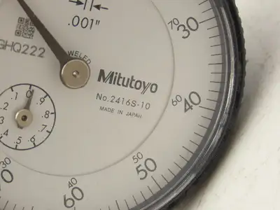 Mitutoyo 2416S-10 Dial Drop Indicator 0-100 Dial 0-1" Range .001" Flat Back