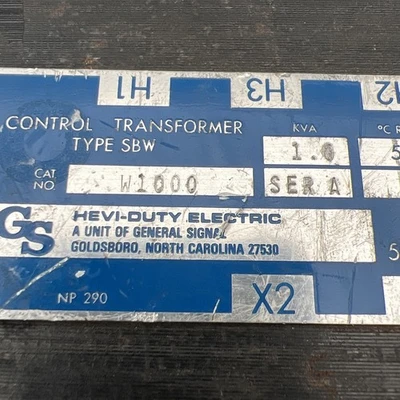 Used GENERAL SIGNAL W1000 Transformers California US | Davliegogo LLC #1705232