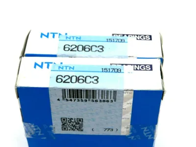 NEW LOT OF 2 NTN CORPORATION 6206C3 BALL BEARINGS