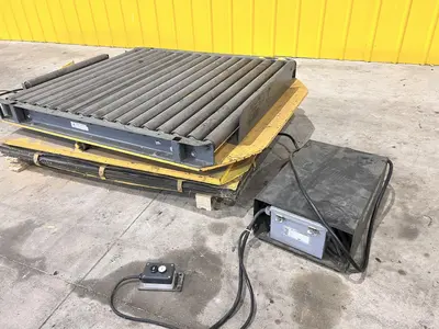 60" X 48" 4000 LB ECONO LIFT HYDRAULIC SCISSOR LIFT TABLE WITH ROTARY TOP: STOCK #20957