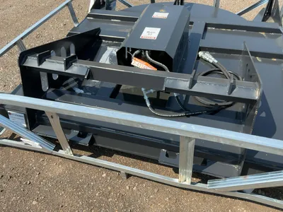 New JCT 72” Brush Mower Skid Steer Attachment, hydraulic driven with hoses and quick coupler fitting...