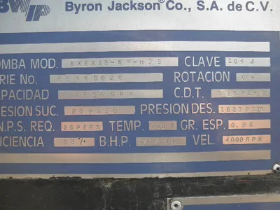 NEW BYRON JACKSON 6X8X13-6 P-HDB