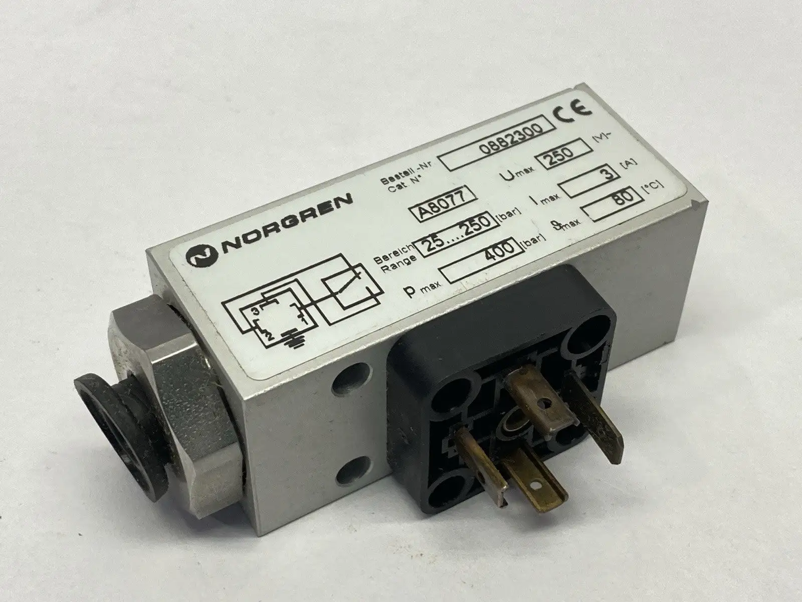 0882300 | Norgren  Pressure Switch 1/4" NPT 25-250 Bar - Used