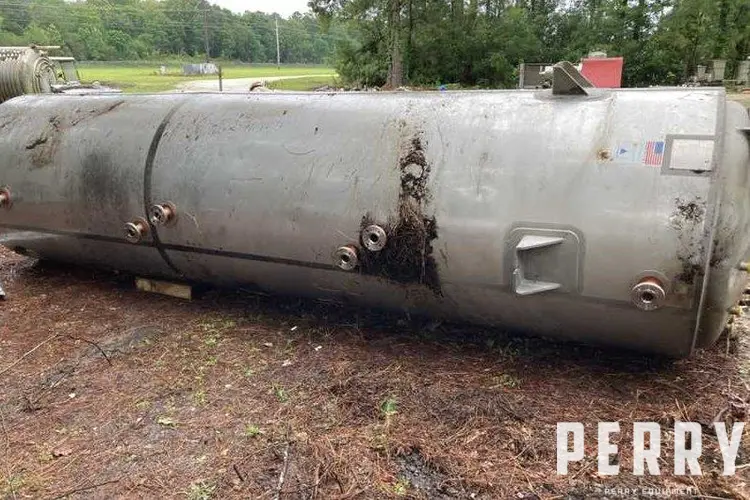 2004 ITTINDUSTRIES 1,000 Gallon Tank S/S - 1000 to 1999 Gal. (H=height, L=length) | Perry Equipment