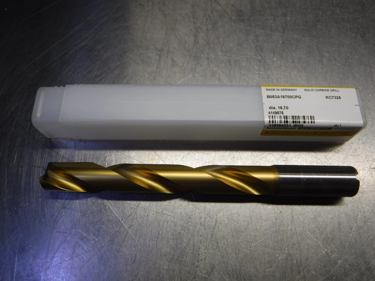 Kennametal 19.70mm Coolant Thru Carbide Drill B053A19700CPG KC7325 (LOC955)