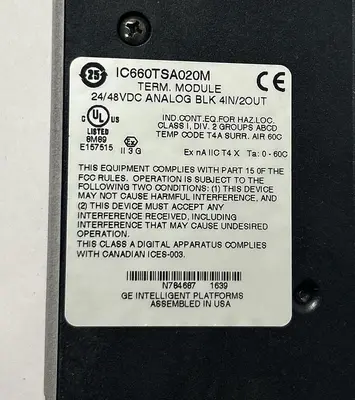 New | in-Stock GE FANUC IC660TSA020M Industrial Controls Ohio US | Surplus Asset Holdings #1237428