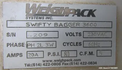 USED WEIGHPACK SYSTEMS SWIFTY 360