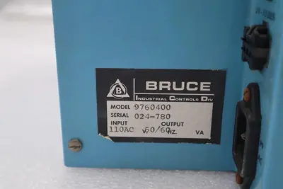 Bruce 7351C Control Unit Model 9760400 120V 50/60 HZ Serial No. 024-780 2621