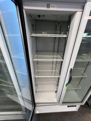 Beverage-Air MT-35 White Two Section Glass Door Merchandiser RefrigeratorBeverage-Air MT-35 White Two Section Glass Door Merchandiser Refrigerator