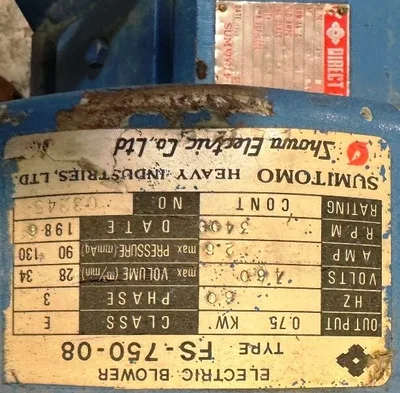 150HP/110KW Sumitomo DC Motor, Item # 1926