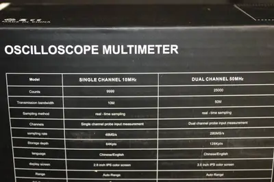 ZOY Oscilloscope Multimeter 3-In-1 Dual Channel 50MHz - 2.8/3.5 Inch IPS Color Screen