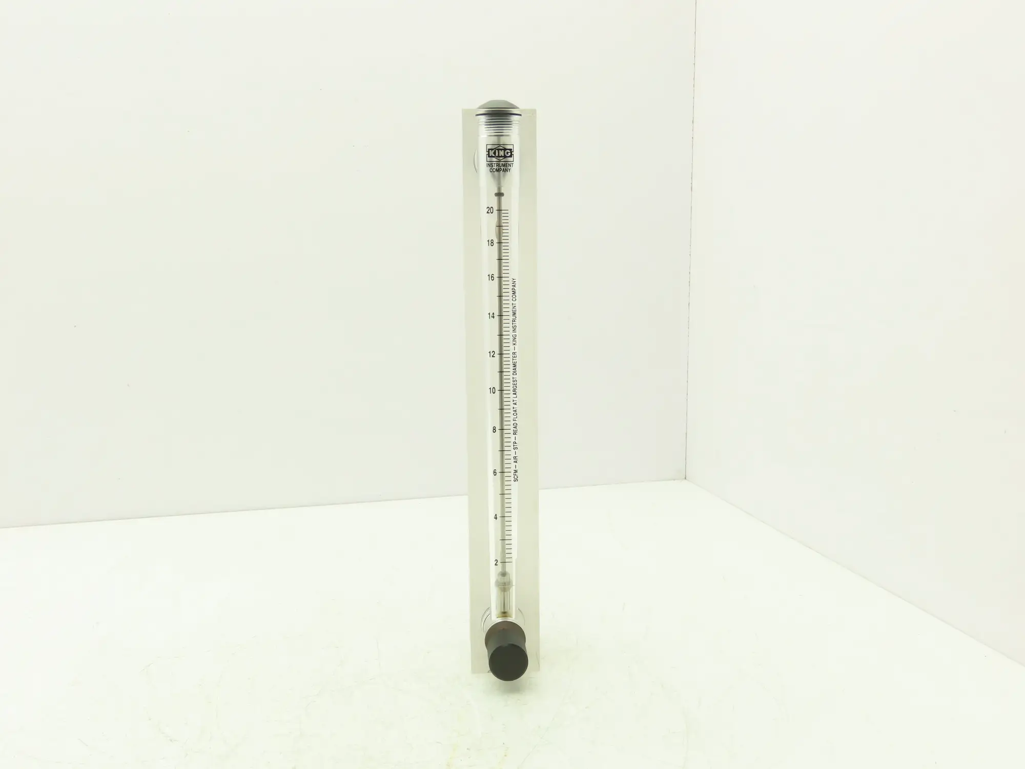 King Instrument 75302117C05 Flow Meter 14" Long 3/4" NPT Adjustable Clear F Port