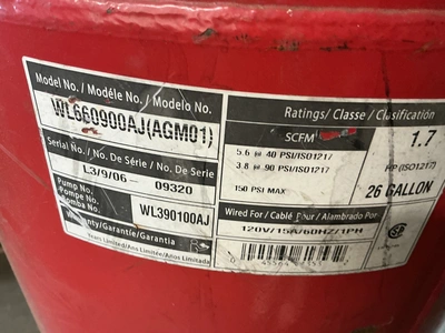 Used HUSKY WL660900AJ(AGM01) Tank Mounted Air Compressors Michigan US | Miedema Asset Management Group #1337125