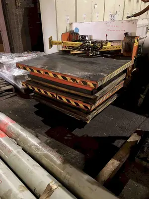 54" x 56" x 4,000 lbs Scott Industries Air Lift Table, (4) Available