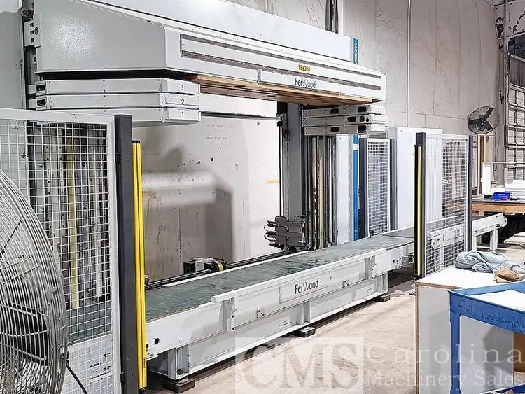 Used 2008 HOMAG / LIGMATECH MDE 200 FEED THROUGH CASE CLAMP Woodworking Assembly Clamps | CAROLINA MACHINERY SALES #421633