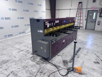 Used 2025 GMC MACHINERY 10X0 GAUGE HEAVY DUTY HYDRAULIC SHEAR (HS-1010E) Power Squaring Shears (Gauge) Illinois US | Revelation Machinery #1413980