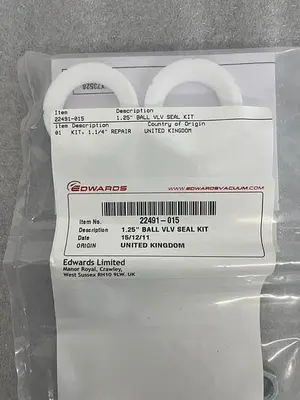 EDWARDS 1.25'' BALL VLV SEAL KIT (LOT OF 2)