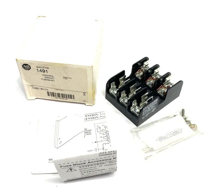 Used ALLEN-BRADLEY SER. A FUSE BLOCK CONTROL CIRCUIT KIT, REJECTION TYPE Fuse Accessories | Maverick Industrial Sales #1102229