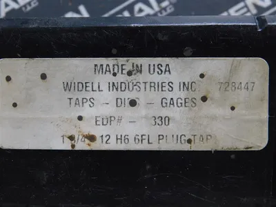 Widell Industries Inc. 728447 Plug Tap 1 3/4" 12 H6 6FL
