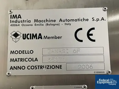 USED IMA IMA Zanasi 6 F Capsule Filler