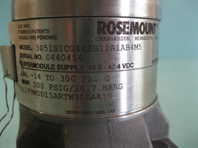 USED Rosemount 3051 S1 CG 4A 2B11A1AB4M5