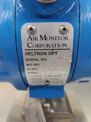 Air Monitor Corporation VELTRON Pressure & Flow Transmitter. 6E-21