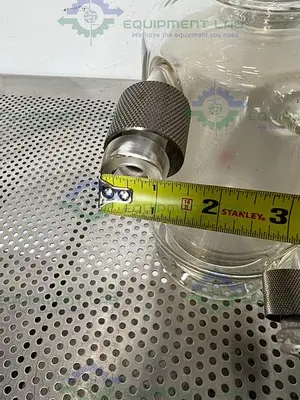 USED LOT OF 2 - HEL 1 LITER TRIPLE WALL JACKETED GLASS REACTOR W/ VALVE