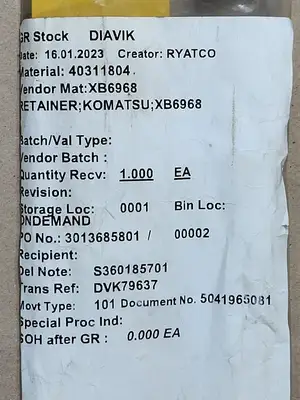 New | in-Stock KOMATSU XB6968 Parts British Columbia CA | Lenmark #273049