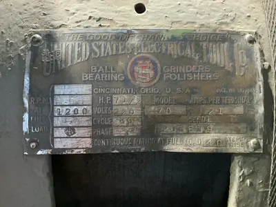 Used THE UNITED STATES ELECTRICAL CO. 70 Pedestal Type Grinders (Double End) Ohio US | HGR 24 #1266487