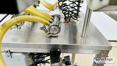 USED INLINE FILLING SYSTEMS SEMI-AUTOMATIC OVERFLOW FILLER