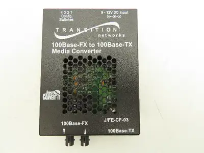 Transition J/FE-CF-03 100Base-FX to 100Base-TX Stand-Alone Media Converter
